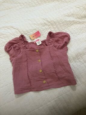 Girls 8 , Paper Doll , crinkle gauze 100% cotton summer top